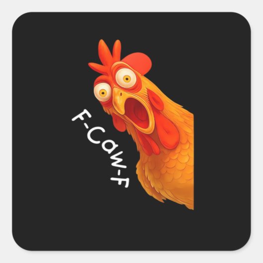 F-Caw-F クラシカルレトロチキン スクエアシール (正面)