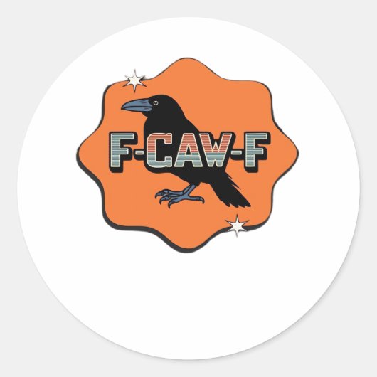 F Caw F クラシック トレンディ カジュアルスタイル ラウンドシール (正面)