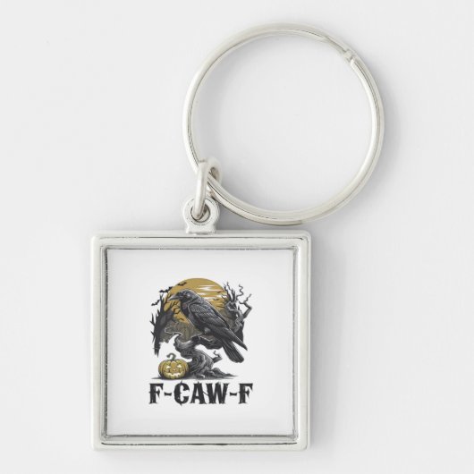 F-Caw-F クラシック ミニマル デザイン キーホルダー (正面)
