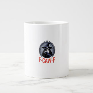 F-Caw-F クラシック レトロ グラフィック ジャンボコーヒーマグカップ