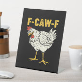 F-Caw-F クラシック レトロ チキン クール 台座サイン (インサイチュ)