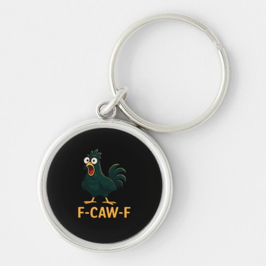 F-Caw-F クラシック ヴィンテージスタイル チキン キーホルダー (正面)