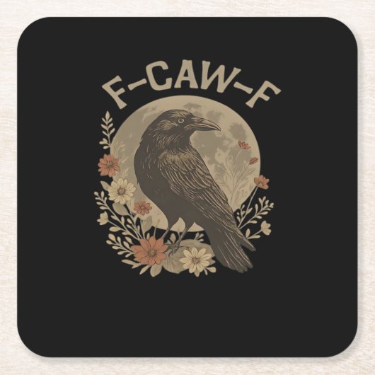 F-Caw-F クリエイティブスタイル スクエアペーパーコースター (正面)