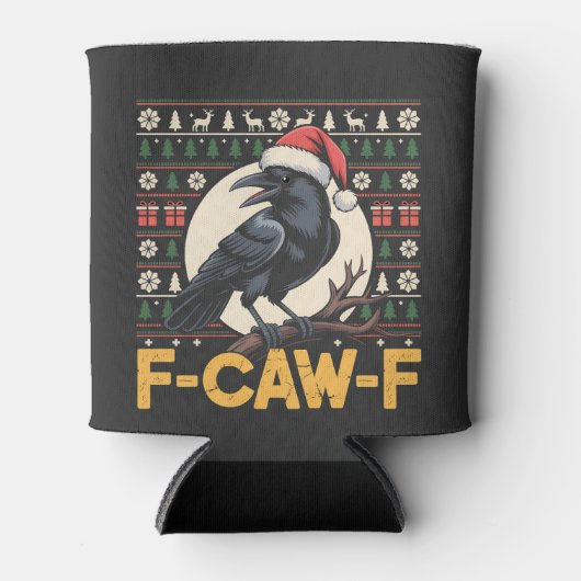 F-Caw-F クリスマスセーター ラベン クリスマス 丑い服 缶クーラー (正面)