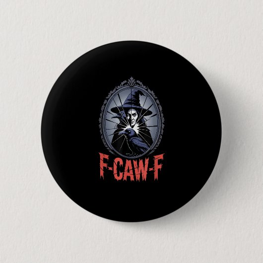 F-Caw-F クロウ ファニー ゴシック ムーンバード ハロウィン クリエ 缶バッジ (正面)
