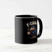 F Caw F コーヒーからす ゴシック レイヴン おもしろ ハロウィン マグカップ (正面右)