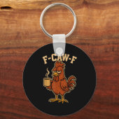 F-Caw-F コーヒー ニワトリ お笑い 鳥 キーホルダー (正面)