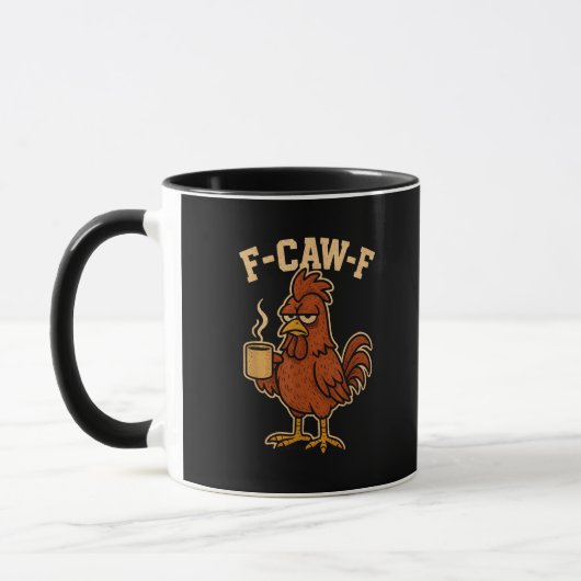 F-Caw-F コーヒー ニワトリ 鶏 面白い 鳥 マグカップ (左)