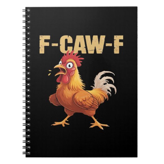 F-Caw-F ゴシックカラス 楽しいユーモア ノートブック (正面)