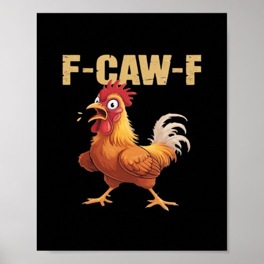 F-Caw-F ゴシックカラス 楽しいユーモア ポスター (正面)