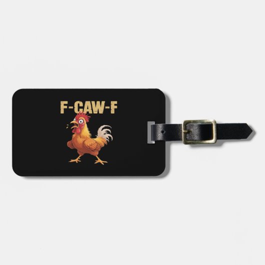 F-Caw-F ゴシックカラス 楽しいユーモア ラゲッジタグ (正面横)