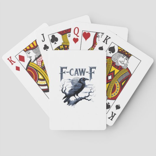F-Caw-F ゴシック レイヴン 鳥 ハロウィン おもしろ トランプ (裏面)