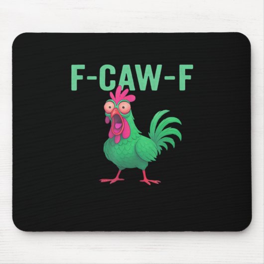 F-Caw-F チキン ヴィンテージスタイル マウスパッド (正面)