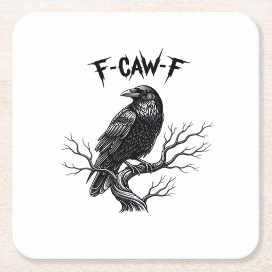 F Caw F トレンディモダンスタイル スクエアペーパーコースター (正面)