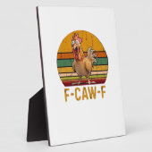 F-Caw-F ニワトリのユーモア エッセンシャル ミニマル クリーン フォトプラーク (側面)