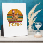 F-Caw-F ニワトリのユーモア エッセンシャル ミニマル クリーン フォトプラーク (側面)
