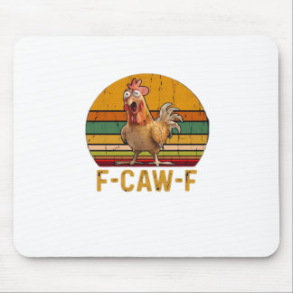 F-Caw-F ニワトリのユーモア エッセンシャル ミニマル クリーン マウスパッド