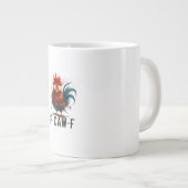 F-Caw-F ニワトリ おもしろ メメ ジャンボコーヒーマグカップ (正面右)