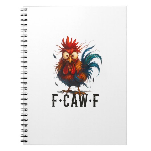 F-Caw-F ニワトリ おもしろ メーム ノートブック (正面)