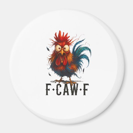 F-Caw-F ニワトリ おもしろ メーム マグネット (正面)
