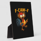 F-Caw-F ニワトリ おもしろ 鳥 F-Caw-F 鶏のささやき役 フォトプラーク (側面)