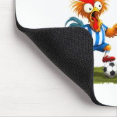 F Caw F ニワトリ おもしろ 鳥 Fcawf 鶏 サッカー Fa マウスパッド (コーナー)