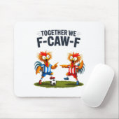 F Caw F ニワトリ おもしろ 鳥 Fcawf 鶏 サッカー Fa マウスパッド (マウス)