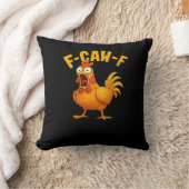 F-Caw-F-ニワトリ エッセンシャル面白い引用 クッション (ブランケット)