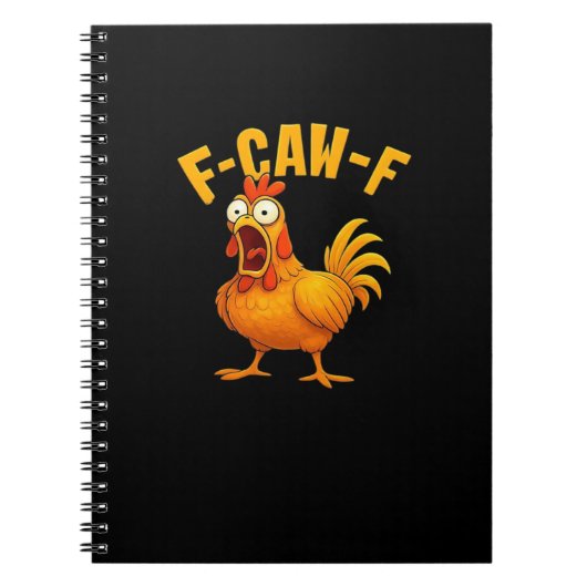 F-Caw-F-ニワトリ エッセンシャル面白い引用 ノートブック (正面)