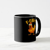 F-Caw-F-ニワトリ エッセンシャル面白い引用 マグカップ (正面右)