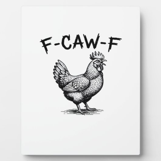 F-Caw-F ニワトリ エッセンシャル フォトプラーク (正面)