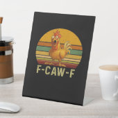 F-Caw-F ニワトリ エッセンシャル レトロ クラシック 台座サイン (インサイチュ)