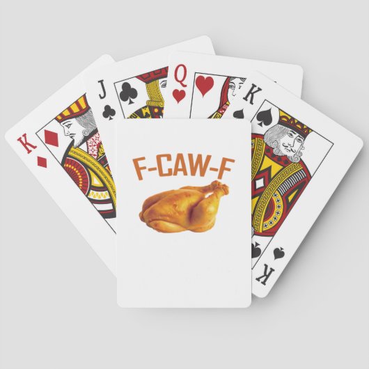 F-Caw-F ニワトリ クラシック トランプ (裏面)