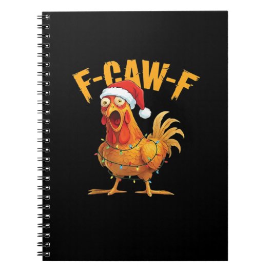 F-Caw-F ニワトリ クリスマス エッセンシャル ノートブック (正面)