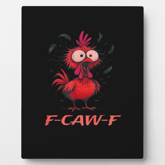 F-Caw-F-ニワトリ ボックス型 カジュアル フォトプラーク (正面)