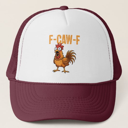F-Caw-F ニワトリ メス メ メ FCWF ジョーク 笑える キャップ (正面)