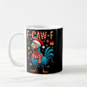 F-caw-f ニワトリ メメ 可愛い 鶏 Fcawk クリスマス コーヒーマグカップ (左)