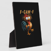 F-Caw-F ニワトリ ユーモア フォトプラーク (側面)