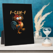 F-Caw-F ニワトリ ユーモア フォトプラーク (側面)