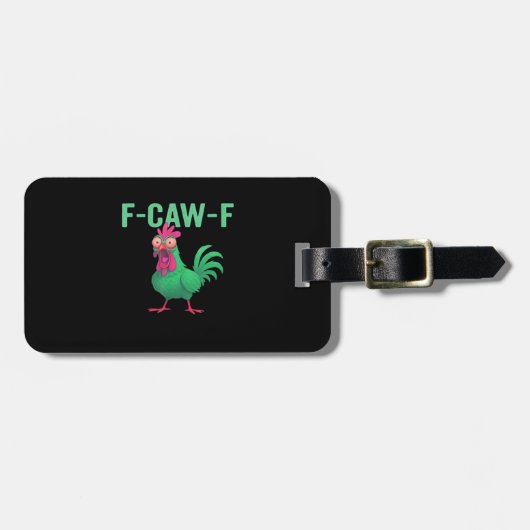 F-Caw-F ニワトリ ヴィンテージスタイル ラゲッジタグ (正面横)