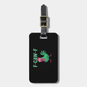 F-Caw-F ニワトリ ヴィンテージスタイル ラゲッジタグ (正面縦)