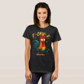 F Caw F ニワトリ 鳥 お笑い ニワトリ好き 鶏飼い Fawk Tシャツ (正面フル)