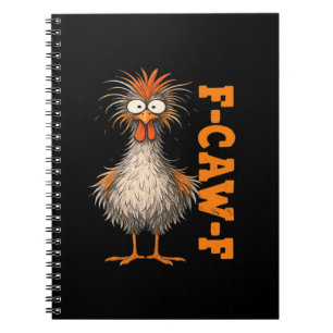 F-Caw-F-ニワトリ Eagerlys カラフル 面白い おんどり 私 ノートブック