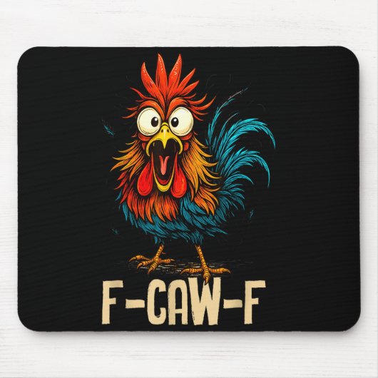 F-caw-f ニワトリ Fcawf 鶏 コーヒー マウスパッド (正面)