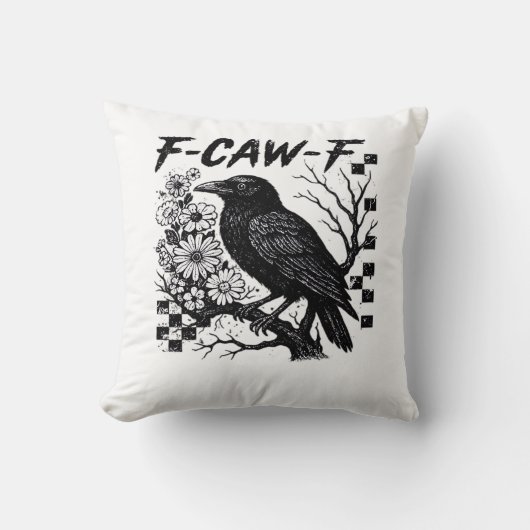 F-Caw-F ハロウィンの鳥 クッション (正面)
