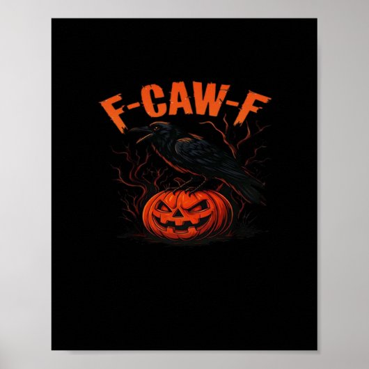 F-Caw-F ハロウィン おしゃれ カジュアル ポスター (正面)
