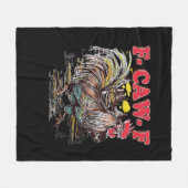 F-Caw-F ヘイヘイモアナ軍鶏クラシック面白グラフィック フリースブランケット (正面(横))