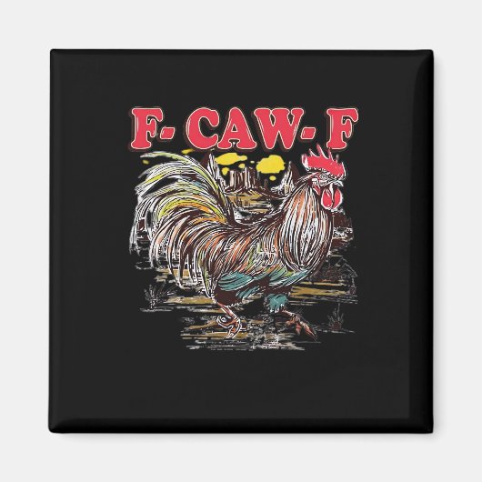 F-Caw-F ヘイヘイモアナ軍鶏クラシック面白グラフィック マグネット (正面)