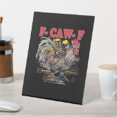 F-Caw-F ヘイヘイモアナ雄鶏クラシック面白いグラフィック 台座サイン (インサイチュ)