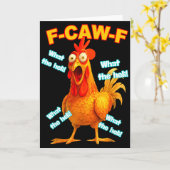 F-caw-f ヘリコプターのチキンが面白すぎる ミーム ヴィンテージ カード (黄色い花)